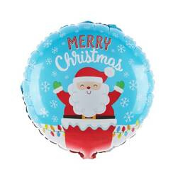 BALON FOLIOWY MIKOŁAJ W KOMINIE 45 CM