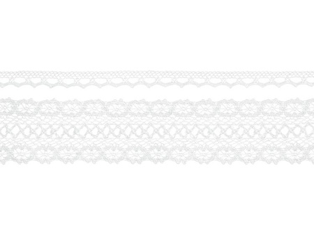 Koronki, biały (1 karton / 32 op.) (1 op. / 2 szt. / 3 mb.)