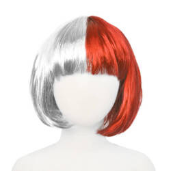 PERUKA KIBICA BOB BIAŁO CZERWONA