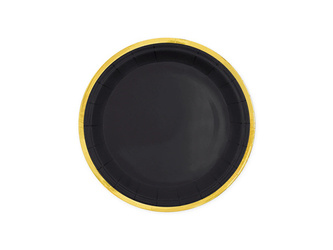 TALERZYKI PAPIEROWE CZARNE 18CM 6SZT.