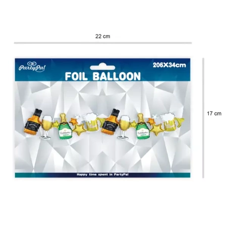 GIRLANDA BALONOWA DRINKI 206 CM X 34 CM