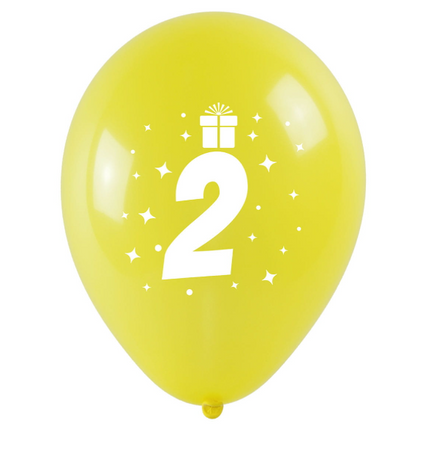 BALONY LATEKSOWE URODZINOWE 2 CYFRA 3 SZT 28 CM 