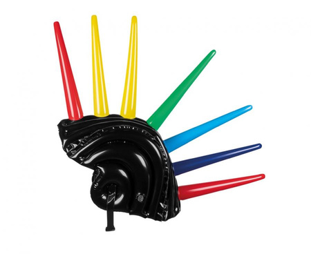 Nadmuchiwany kask z kolcami kolorowe kolce dmuchany