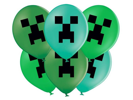BALONY LATEKSOWE PIKSELE CREEPER 6 SZT
