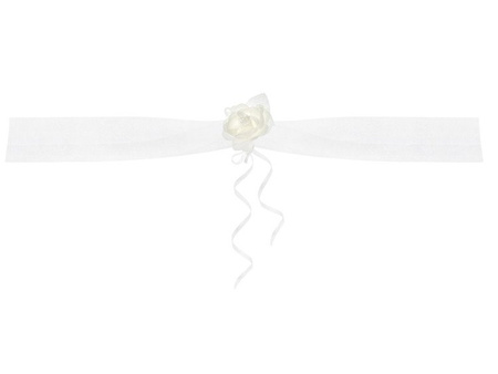 GIRLANDA Z ORGANZY BIAŁA 180 CM 2 SZT