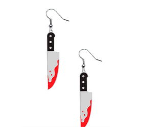 KOLCZYKI ZAKRWAWIONE NOŻE