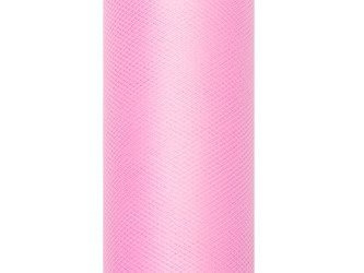 TIUL GŁADKI RÓŻOWY 30 cm x 9 m