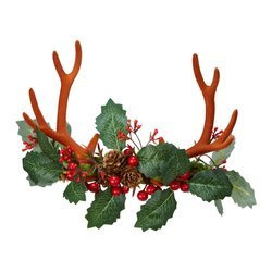 ŚWIĄTECZNY WIANEK Z ROGAMI RENIFERA