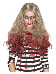 PERUKA ZOMBIE KRWAWA DZIEWCZYNA