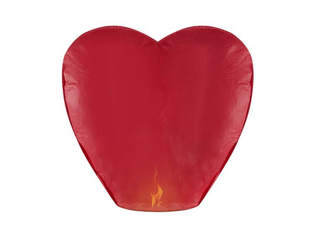 Lampion Serce, czerwony, 37 x 93 x 95cm (1 karton / 200 szt.)
