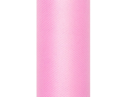 TIUL GŁADKI RÓŻOWY 15 cm x 9 m
