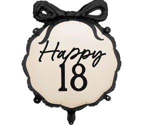 BALON FOLIOWY PASTYLKA HAPPY 18 47.5 X 45 CM GLAMOUR