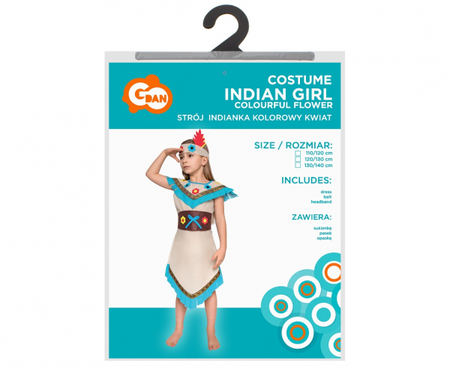 STRÓJ INDIANKA KOLOROWY KWIAT