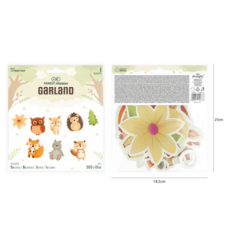 GIRLANDA LEŚNI PRZYJACIELE 200X18 CM