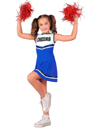 STRÓJ MAŁA CHEERLEADERKA NIEBIESKA