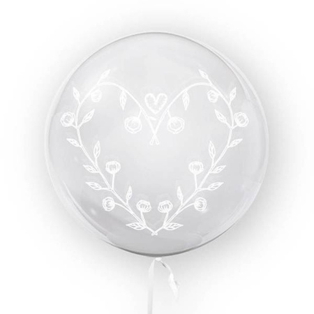 BALON 45 CM – "SERCE KWIATOWE"