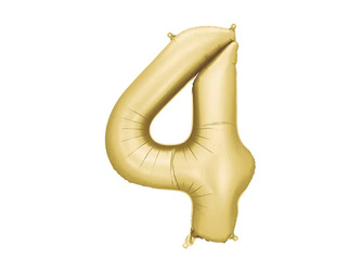 BALON FOLIOWY 4 CYFRA 86 CM ZŁOTY