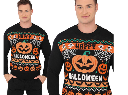 SWETER HAPPY HALLOWEEN CZARNY DYNIE DLA DOROSŁYCH