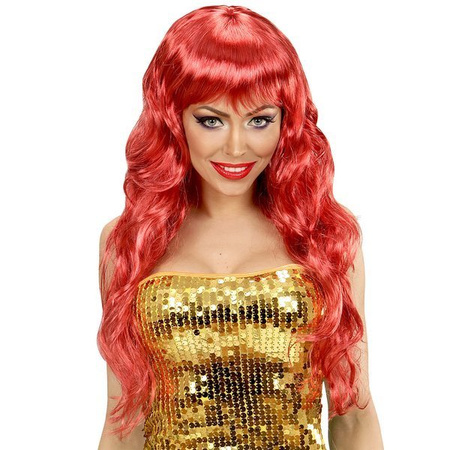 PERUKA DAMSKA SYRENKA CZERWONA 