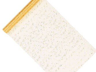 ORGANZA GLITTER ZŁOTA 0,36 M