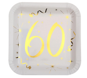 TALERZYKI PAPIEROWE ZŁOTA 60 23 X 23 CM 10 SZT.