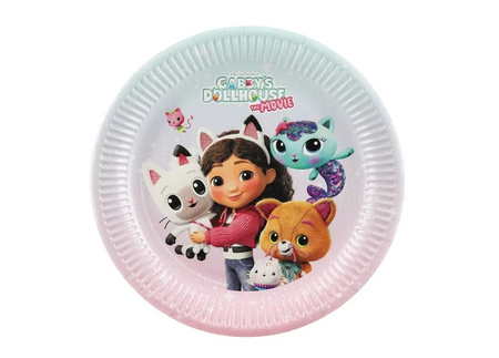 TALERZYKI PAPIEROWE KOCI DOMEK GABI FILM 23 CM 6 SZT 