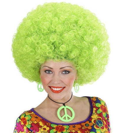 PERUKA OGROMNE AFRO ZIELONE