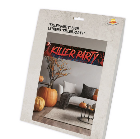 BANER MATERIAŁOWY „KILLER PARTY” 290X50 CM HALLOWEEN