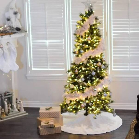 DYWANIK POD CHOINKĘ BIAŁY 90 CM