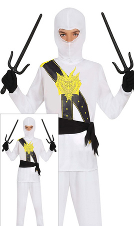 STRÓJ BIAŁY NINJA WOJOWNIK 