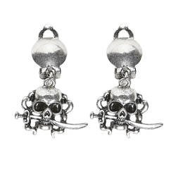 KOLCZYKI PIRACKA CZASZKA