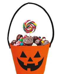 POMARAŃCZOWE FILCOWE WIADERKO 10X13CM