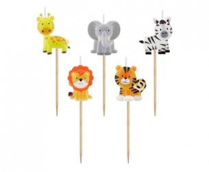 ŚWIECZKI PIKERY ZWIERZAKI 5 SZT