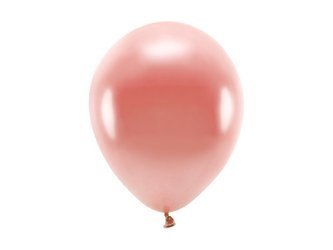 BALONY ECO 26 CM METALIZOWANE RÓŻOWE ZŁOTO 100 SZT