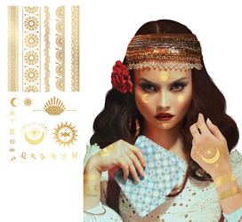 ZŁOTE TATUAŻE ZMYWALNE