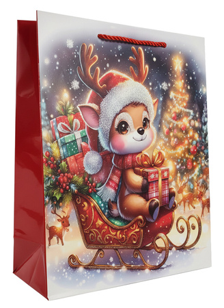 TORBA PREZENTOWA RENIFER SANIE 26 X 32 X 10 CM BTORBA PREZENTOWA RENIFER SANIE 26 X 32 X 10 CM