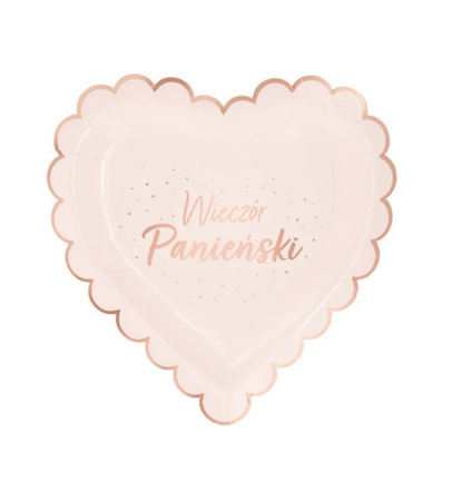 TALERZYKI WIECZÓR PANIEŃSKI SERCE 6 SZT
