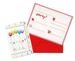 ZAPROSZENIA HAPPY BIRTHDAY 6 SZT