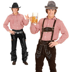 KOSZULA BAWARSKA MĘSKA CZERWONA