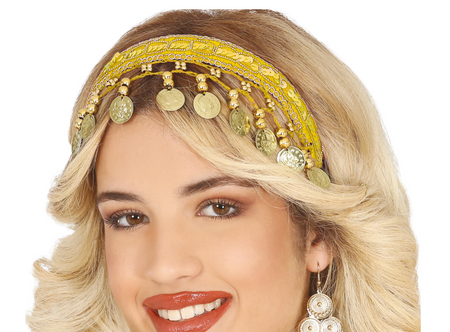 ŻÓŁTA OPASKA ARABKA CYGANKI WRÓŻKI
