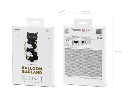 BUKIET BALONÓW KOTEK CZARNY 83X140 CM