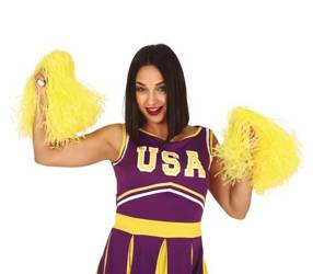 POMPONY CHEERLEADERKI ŻÓŁTE