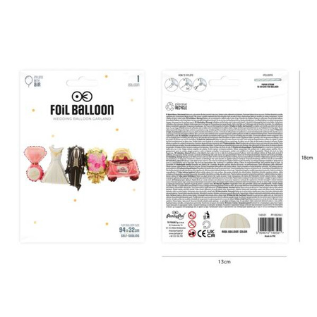 GIRLANDA BALONOWA ŚLUB 94x32 CM 