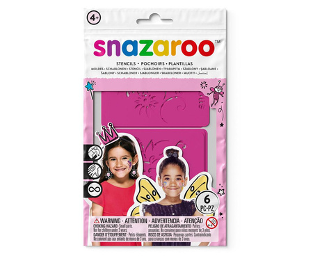 SZABLONY DO MALOWANIA TWARZY BUZI 6 SZT. DZIEWCZYNKI SNAZAROO DLA DZIECI