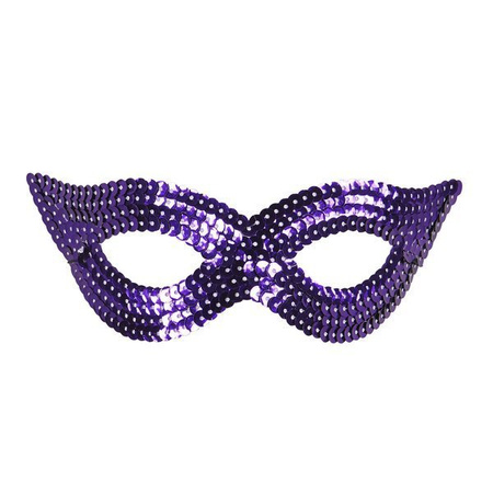 MASKA WENECKA CEKINOWA FIOLETOWA