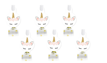 GWIZDKI TRĄBKI URODZINOWE PIĘKNY JEDNOROŻEC 6 SZT.