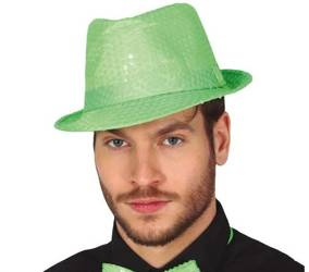 KAPELUSZ CEKINOWY NEONOWA ZIELEŃ