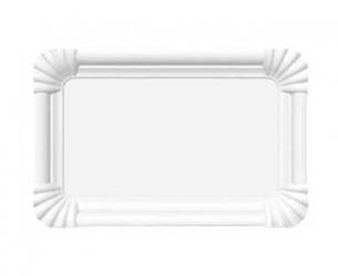 TALERZYKI BIAŁE 13 X 20 CM 100 SZT.