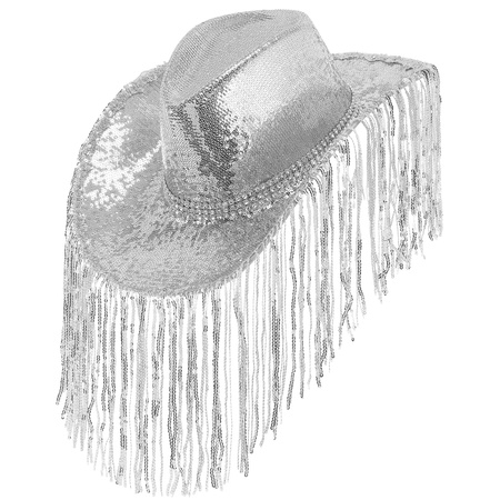 KAPELUSZ KOWBOJSKI SREBRNY 