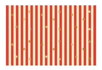 OBRUS PAPIEROWY PASY Z GWIAZDKAMI CYRK 180 X 120 CM